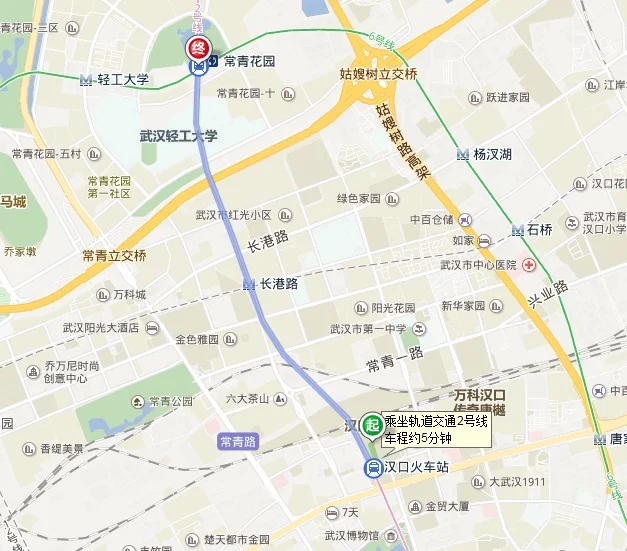 武汉站到汉口常青花园地铁怎么坐(汉口火车站到常青花园地铁)2
