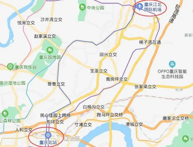 重庆江北机场到重庆高铁站坐地铁怎么坐（重庆江北机场到重庆高铁站）2