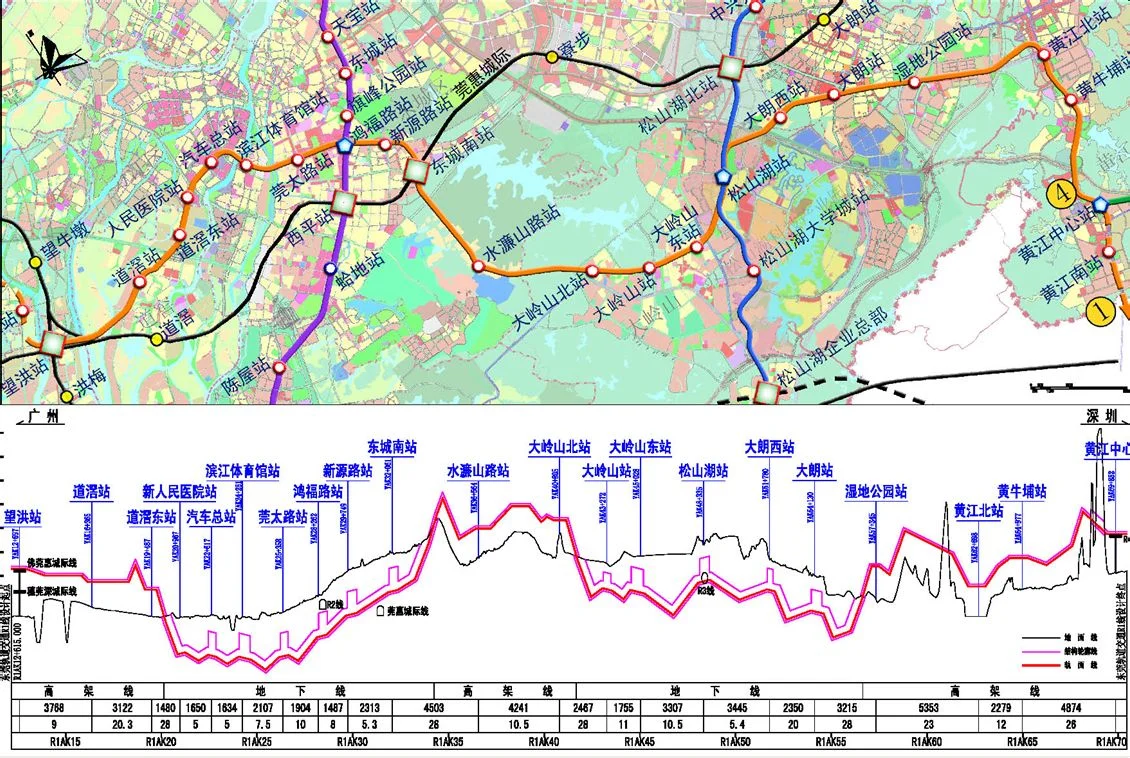 东莞开通了几条地铁路线途经那些站呢（r1线地铁线路图东莞）2