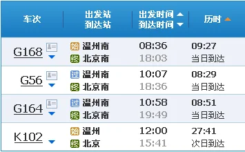温州到北京动车几个小时(温州到北京高铁时刻表)3