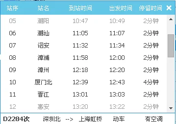 高铁d2325到潮汕站后下一站是哪里（晋江潮汕高铁）5