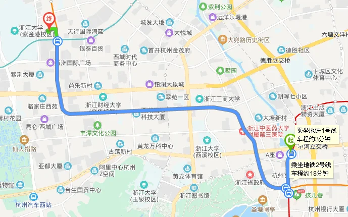 杭州地铁一号线各个站点（武林广场站地铁上盖综合体）