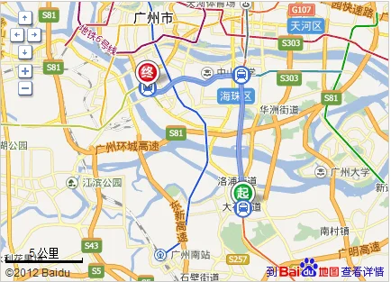 广州海珠广场地铁站是几号线的（大石地铁站到海珠广场地铁站）