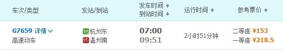杭州到温州高铁(杭州到温州高铁多少钱)5