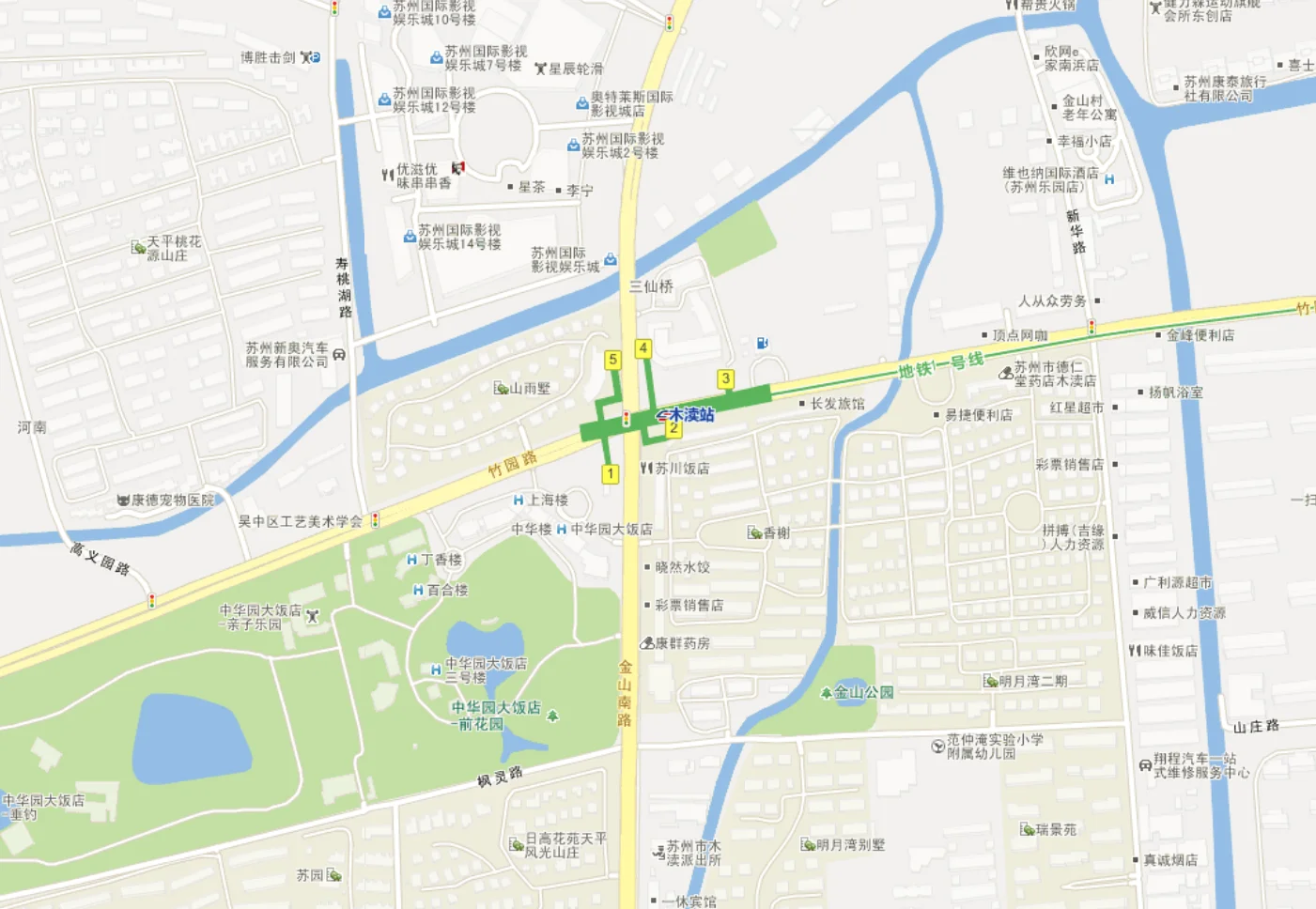 请问苏州地铁一号线（木渎地铁站公交车）