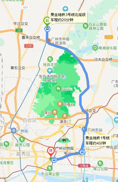 广州东站前往广州大厦坐地铁几号线到哪个站哪个出口较便捷（广州中粤大厦附近的地铁）