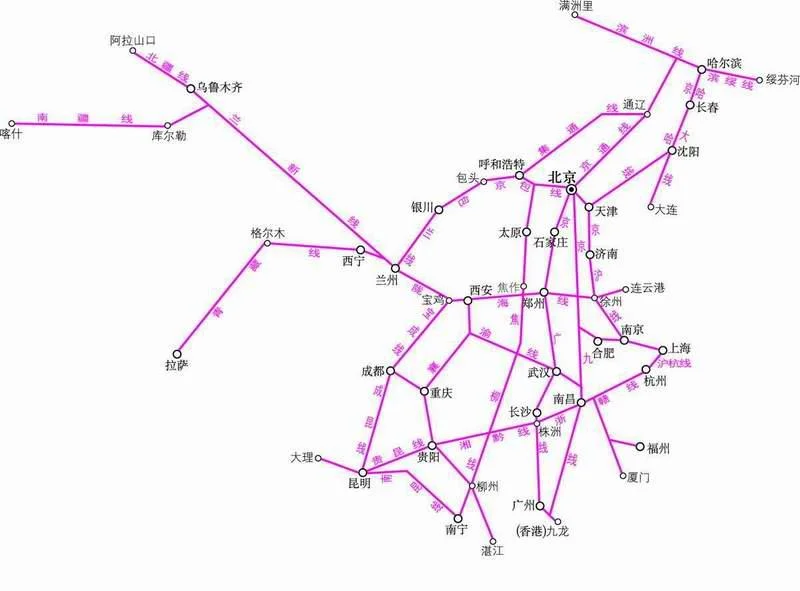 我国的铁路线（铁路广石线）