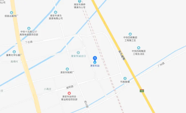 淮安楚州区高铁火车站的地理位置(淮安最近的高铁站)3