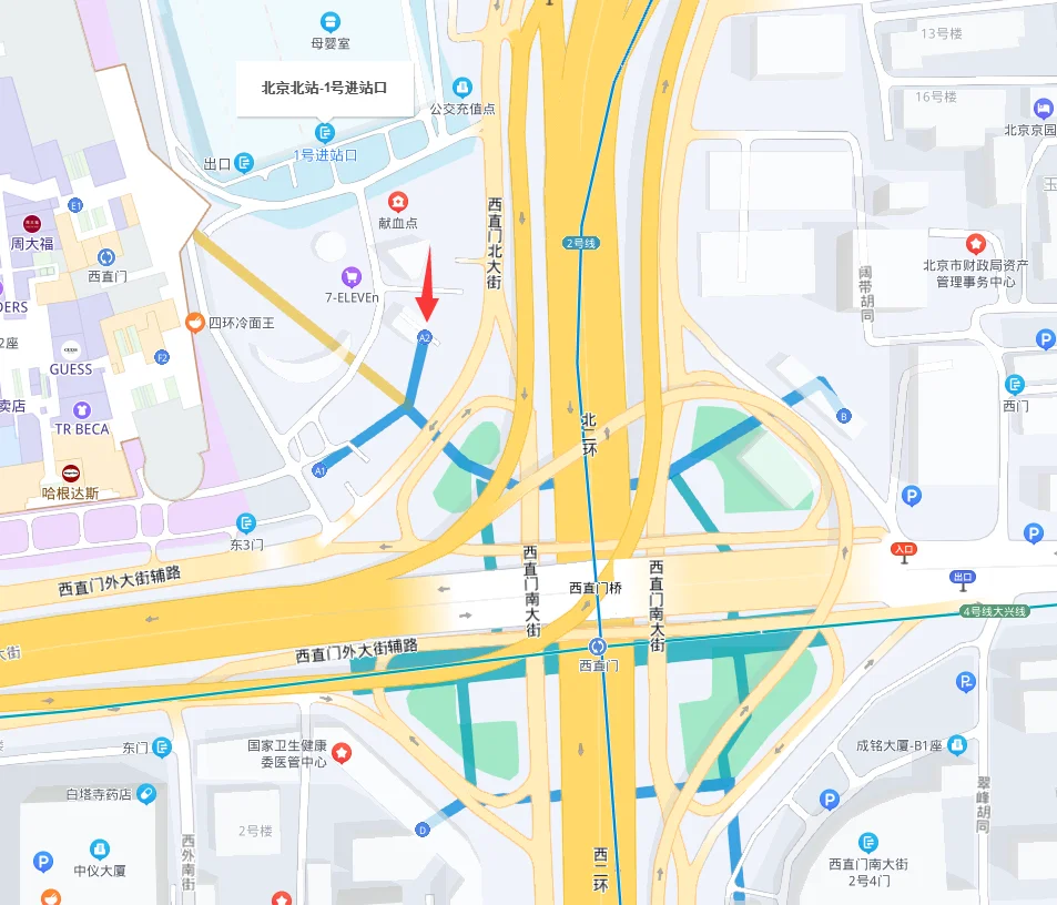 到北京北站从西直门地铁哪个口出（北京北站在地铁几号线地铁出口）