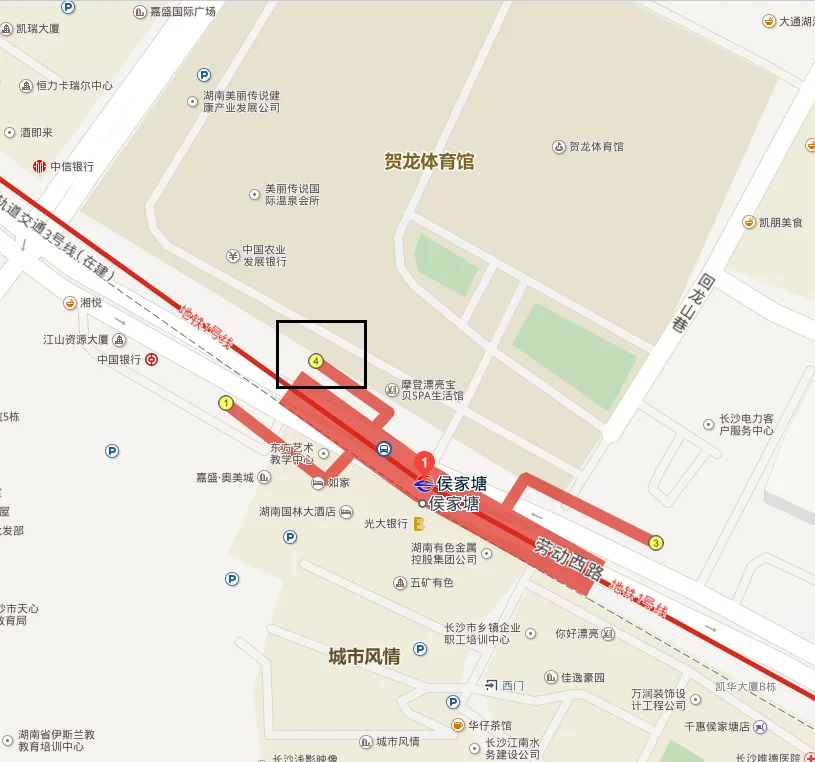 从侯家塘坐地铁几号线到兴汉门(侯家塘地铁站3号出口)2