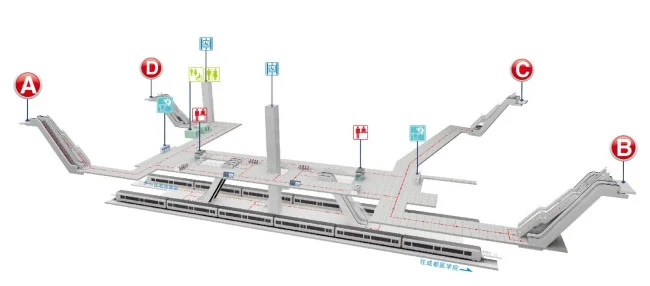 钟楼地铁出口（地铁3号线新都钟楼站出口）1