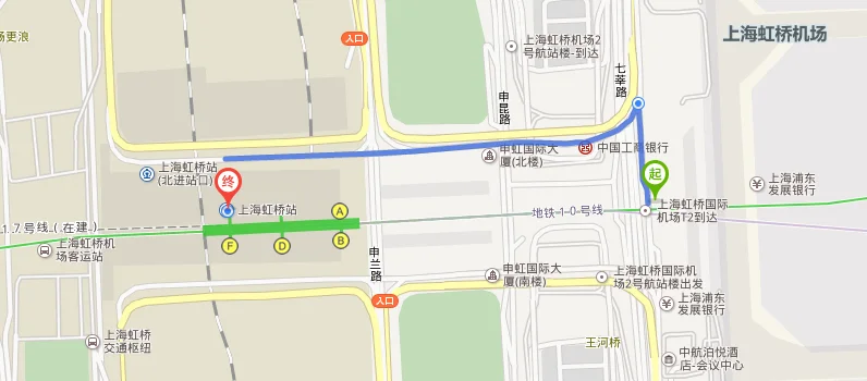 请问从虹桥机场T2下飞机后是可以直接走到高铁站的还是要做地铁（虹桥机场t2到虹桥高铁站地铁）4