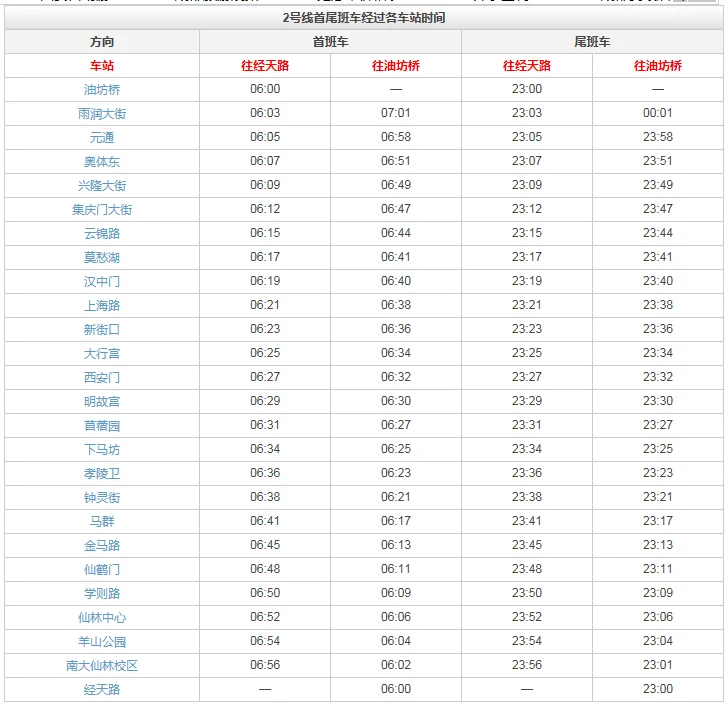 南京地铁时间（钟灵街地铁站时间）