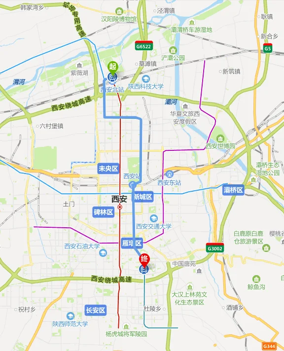西安北站乘地铁到乘曲江华美达几号线什么站名下车（西安北到曲江池地铁）