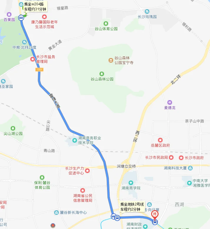 长沙地铁2号线的站点介绍（金星路地铁站出口地图）2