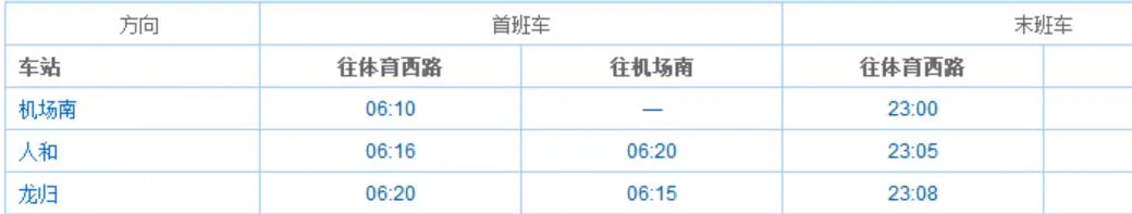 请问广州地铁3号线“龙归地铁站”什么时候开通（龙归地铁时间）