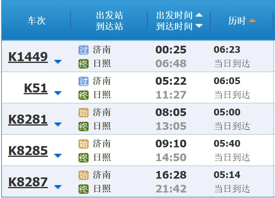 济南至日照什么时候通直达的动车高铁（济南到日照高铁多少钱）1