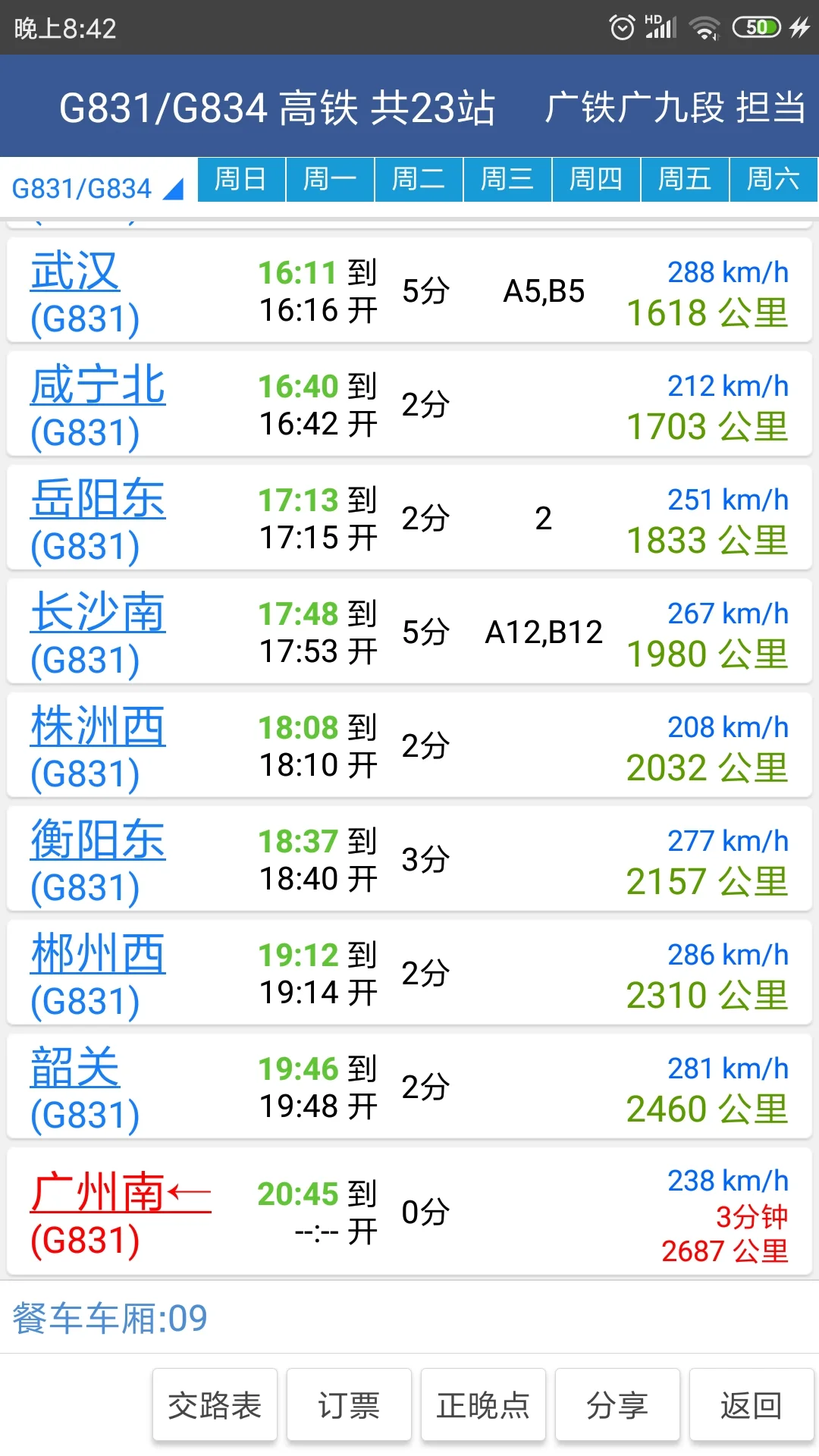 西安到成都的高铁时刻表（g2002高铁）