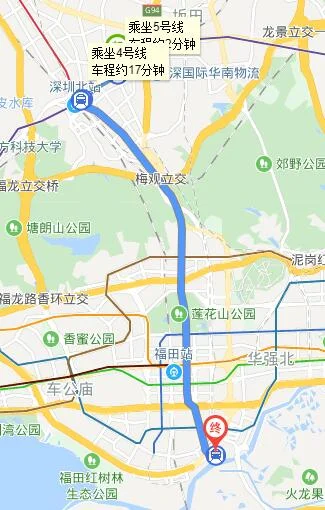 从深圳站到明治地铁站乘坐几号线（从明治到坳背地铁站）2