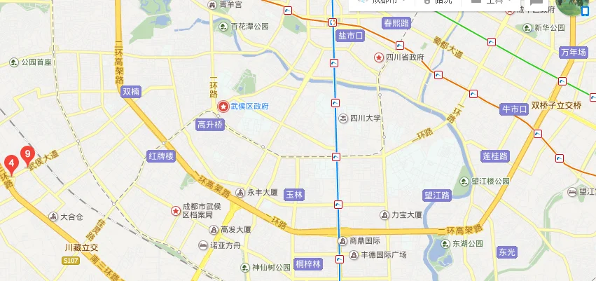 现在离我最近的地铁站（武侯区力德广场附近的地铁站）3