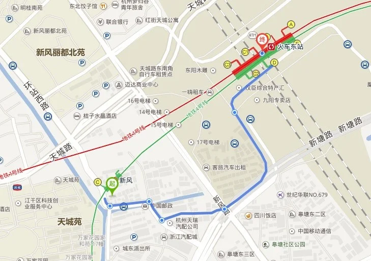 杭州地铁4号线的站点介绍(杭州地铁新风站位置图)