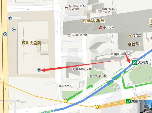 深圳地铁几号线到大剧院站呀(大新站到大剧院地铁站出口)2