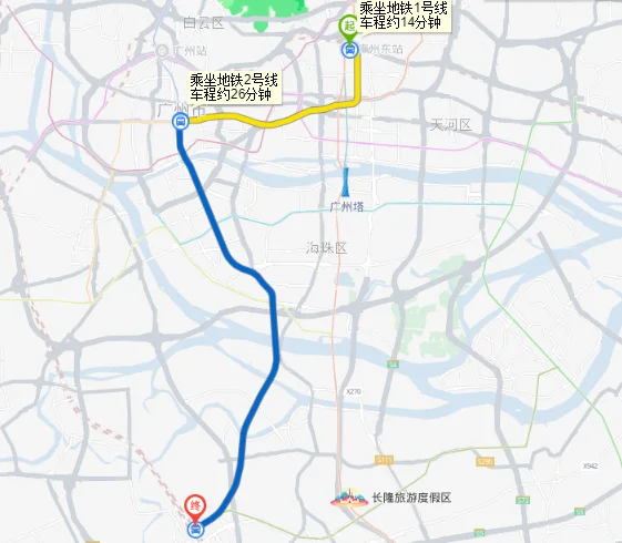 如何从广州东站乘坐地铁到广州南站（广州东到广州南地铁官网）1
