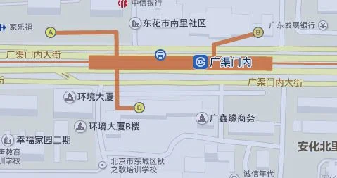 北京广渠门在什么位置坐几号线地铁可以到 急用 谢啦（西四到广渠门内站地铁站）1