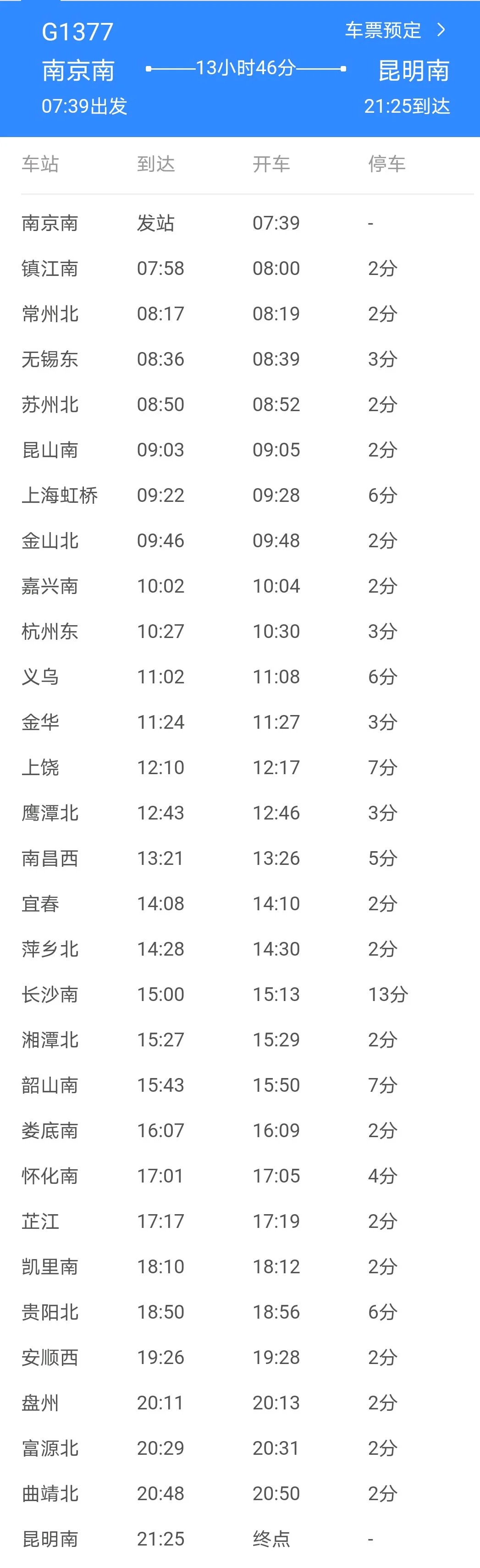 沪昆高铁途经那些站点（上饶到金山北站高铁）5