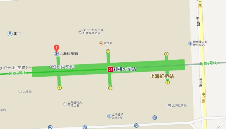 上海虹桥火车站有哪几号地铁（上海虹桥地铁出口靠近高铁入口）2