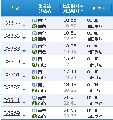 广南高铁全程票价多少(广南到南宁高铁时刻表)5