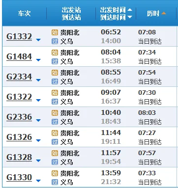 高铁g4768经过哪些站（武汉到义乌的高铁）