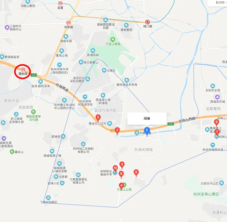 湘湖地铁到余杭地铁站要多长时间（杭州市地铁十七号线到闲林）3