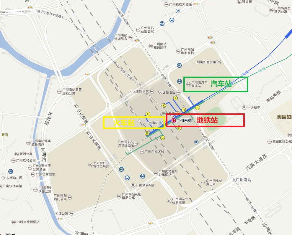 去广州南站的地铁是几号线（广州南站地铁分布图）3