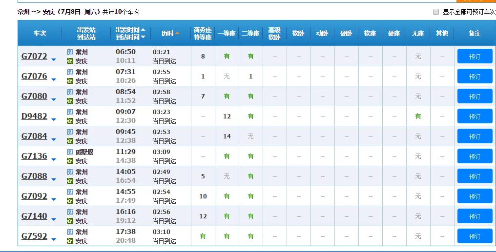 上海至常州的城际高铁时刻表（常州高铁时刻表）3