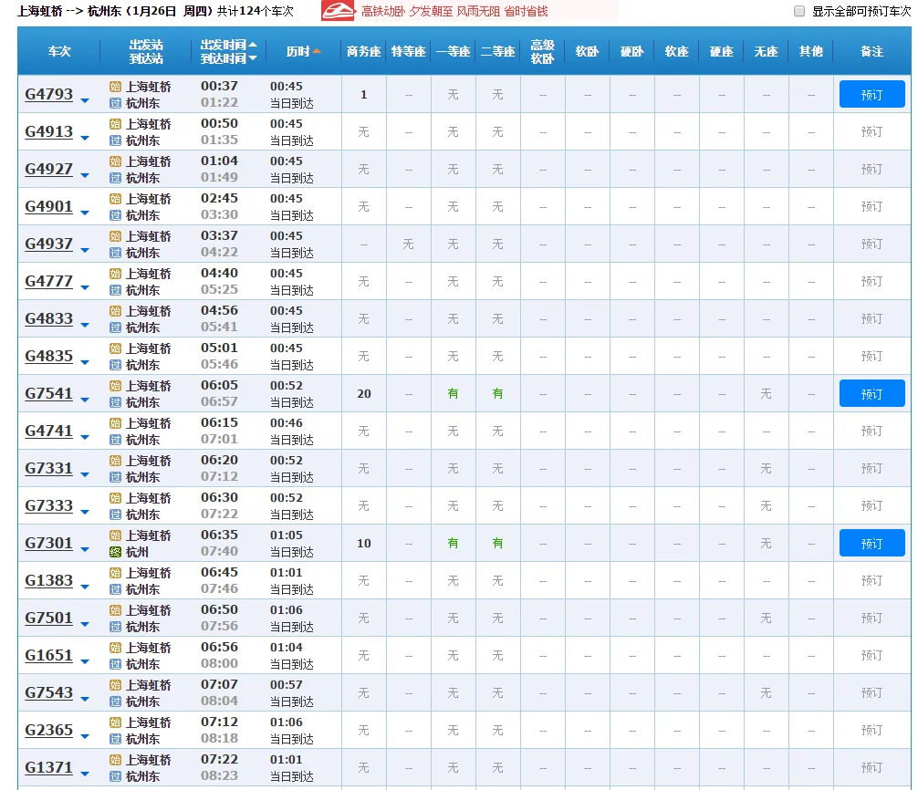 杭州高铁7591次时刻表(杭州东高铁时刻表)3