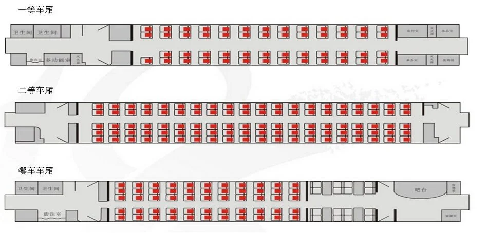 高铁座位分布图 一等座二等座哪些位置靠窗（高铁的一等座图片）4