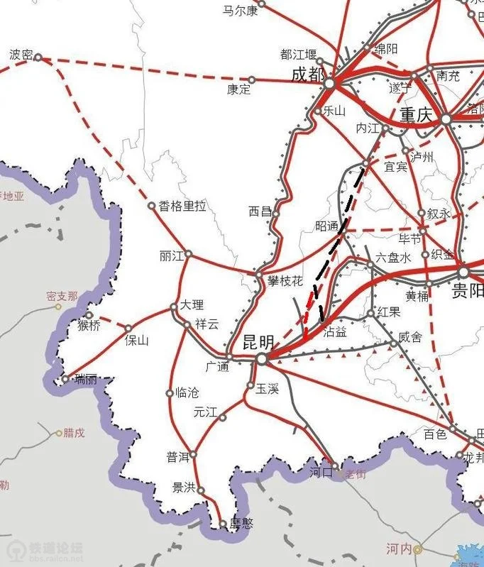 中国铁路的统计数据（云南铁路数据）2