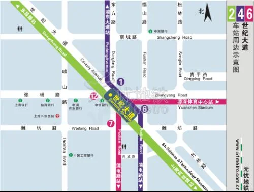 世纪大道有几个地铁站(世纪大道地铁站出口有几个)3