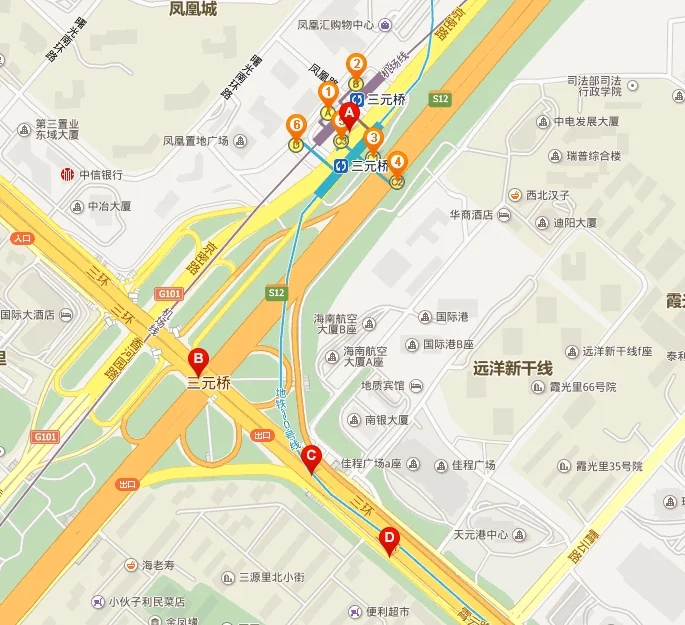 地铁三元桥站哪个出口有850快公交(三元桥地铁出口公交车)2