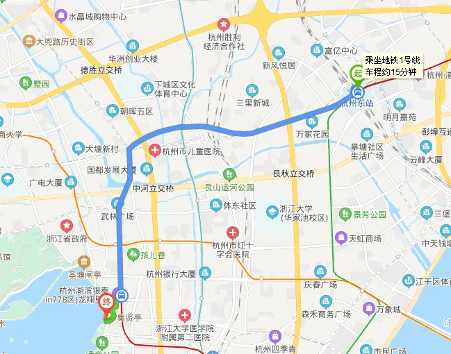 杭州高铁站该怎么坐地铁去西湖(杭州动车站到西湖地铁)1
