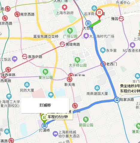 上海南站到徐家汇打浦桥站地铁怎么走(打浦桥到南京路的地铁)