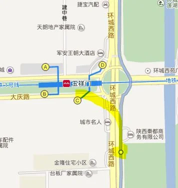 西安地铁1号线、3号线经过的地点(玉祥门西安地铁几号线)1