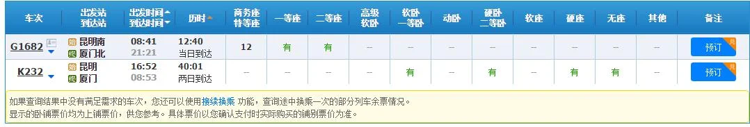 厦门到昆明的高铁都经过哪些站点（昆明厦门高铁）
