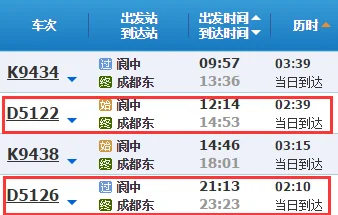阆中到成都高铁要经过哪些站点(成都到阆中铁路)3
