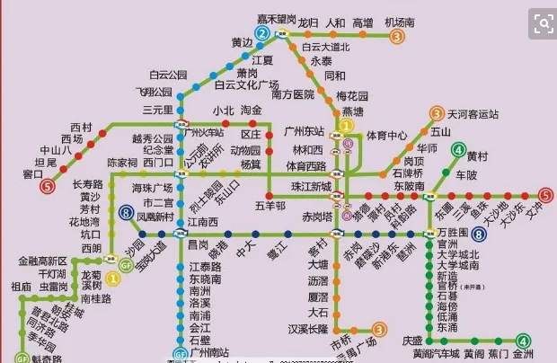 广州地铁二号线从那到那共几个站(那条地铁线路到广州汽车客运站)