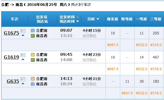 合肥到南昌高铁途径那些站（合肥至南昌高铁时刻表）