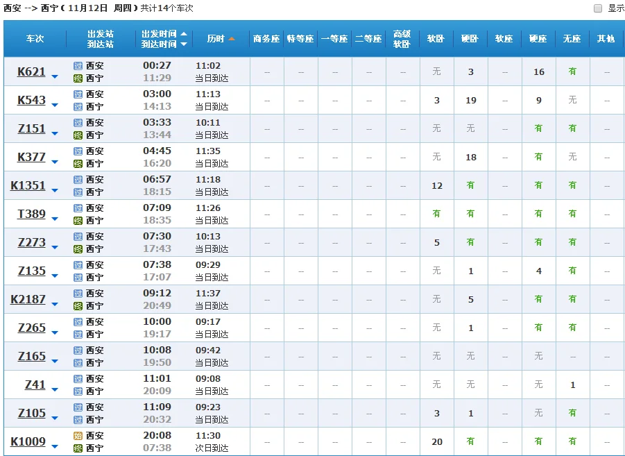 西安到青海坐高铁要多少钱（西安青海高铁）