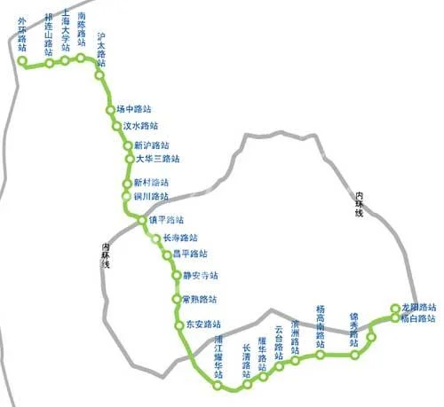 上海地铁7号线线路图（上海地铁7号线地铁停在哪）2