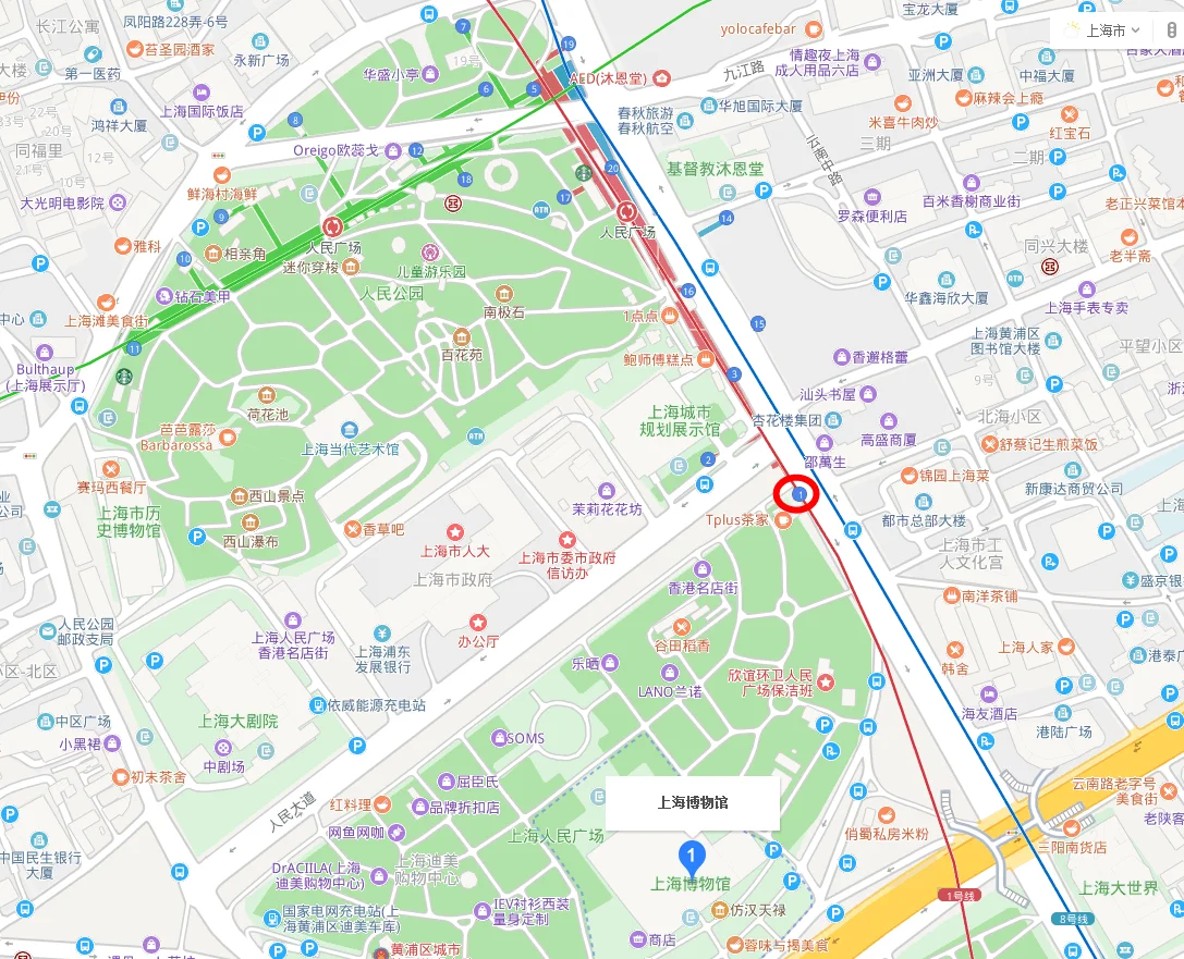 地铁人民广场站到上海博物馆几号口出来比较近如果知道的话说的详细点怎么走(上海博物馆从地铁哪个出口出)2